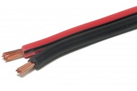 SPEAKER CABLE 2x 0,75mm2 REDBLACK (CU) 1m