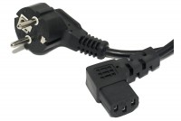 POWER CORD ANGLE BLACK 5m