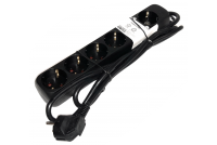6-WAY BLACK POWER OUTLET 1,5m