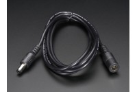 2.1mm female/male barrel jack extension cable - 1.5m