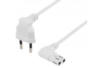 EURO POWER CORD IEC C7 ANGLE90 WHITE 3m