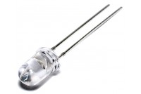 LED 5mm VALKOINEN 18cd 15ast 12V etuvastuksella