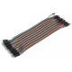 JUMPER WIRE MALE/MALE MULTICOLOR FLAT CABLE 30cm 40pcs