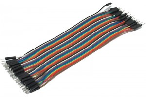 JUMPER WIRE MALE/MALE MULTICOLOR FLAT CABLE 30cm 40pcs