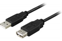 USB-2.0 JATKOJOHTO A-UROS / A-NAARAS 1m