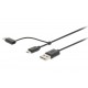 USB-2.0 KAAPELI A-UROS /microB UROS 1m+C-Adap