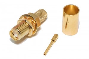 SMA-CONNECTOR FEMALE CRIMP FOR RG58 CABLE