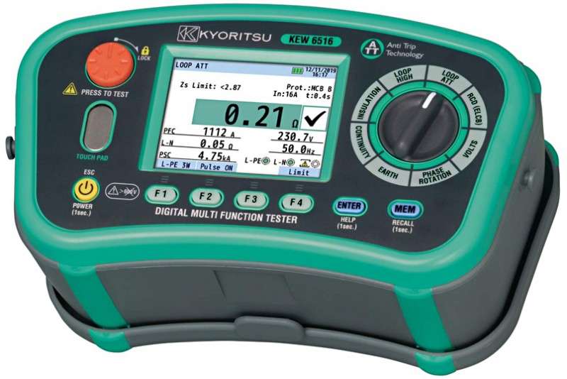 Kyoritsu 6516 MultiFunction Installation Tester +BT PARTCO