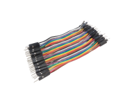 JUMPER WIRE MALE/MALE MULTICOLOR FLAT CABLE 10cm 40pcs