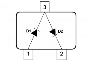 PIN-DIODE DUAL 100V 140mA SOT23, 1MHz-3GHz