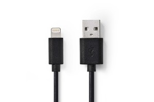 USB KAAPELI iPHONE5/iPADMini/iPAD4 2m MUSTA