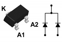 SIGNAALIDIODI-KAKSIKKO 0,25A 70V 6ns SOT23