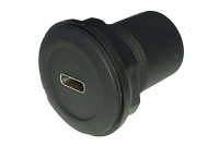 USB C Jack to Micro USB Jack Round Panel Mount Adapter