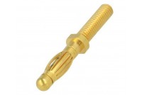 BANANA PLUG 4mm M4 THREAD GOLD PLATED