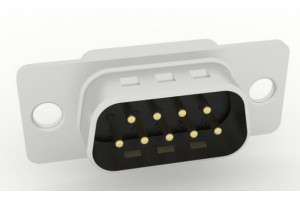 D-9 connector male 0.8Au machined 7A