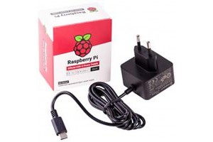 RASPBERRY PI4 POWER, 5.1V 3A, MUSTA