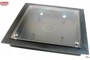 PLASTIC ENCLOSURE 130x130x17mm transparent