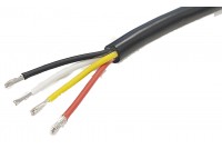 DATA CABLE 4x 0,75mm2 BLACK 1m