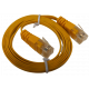 FLAT CAT6 CABLE 0,15m YELLOW