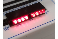 INDICATOR, LED PCB, 8-LED, 2MM, RED