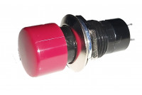 PUSHBUTTON SWITCH 3A 250VAC RED OFF-(ON)