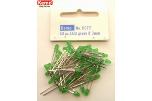 LED-PUSSI 3mm VIHREÄ n.50kpl