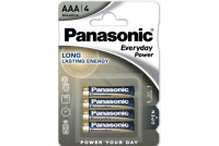 4pcs ALKALINE BATTERY 1,5V AAA-SIZE Panasonic Everyday Power