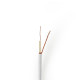 TV/RADIO ANTENNA CABLE 75ohm Ø3,8mm WHITE 1m