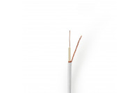 TV/RADIO ANTENNA CABLE 75ohm Ø3,8mm WHITE 1m