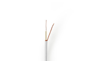 TV/RADIO ANTENNA CABLE 75ohm Ø3,8mm WHITE 1m