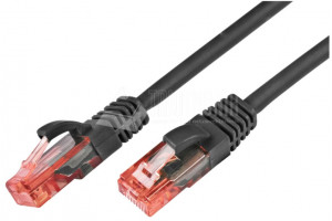 CAT6 VERKKOKAAPELI U/UTP 1,5m musta