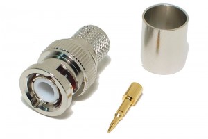 BNC CONNECTOR MALE CRIMP AIRCOM+/LMR400