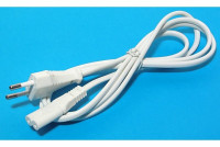 EURO POWER CORD IEC C7 WHITE 1,8m