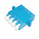 LC Quad Adapter, SM, Blue, Zr sleeve,