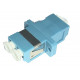 LC -Duplex Adapter, blue with white cap SM