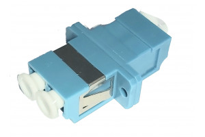 LC -Duplex Adapter, blue with white cap SM