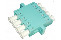 LC Quad Adapter OM3 Aqua Pb sleeve