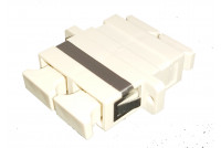 SC -Duplex Adapter, beige and cap beige MM