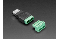 USB-A Female Socket to 5-pin Terminal Block