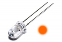 LED 5mm ORANGE 1300mcd 30deg 12V