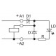 Green LED + diode + EMC module for FINDER relay sockets 24V