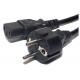 Power-cord EU-1.8m 3x0.75mm2 black