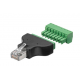 RJ45 MALE PLUG WITH TERMINAL BLOCK