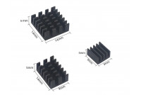 Raspberry PI 4 Heatsink Set (3pcs) Black