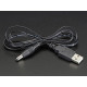USB to 2.1mm Male Barrel Jack Cable 1m
