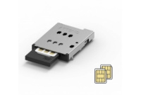 Dual Nano SIM, Push Push, 6Pin, Lock w/Switch