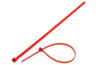 RE USABLE NYLON CABLE TIE 195x4,7mm RED 25pcs