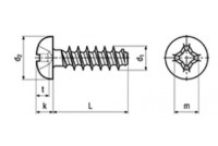 RISTIKANTAPELTIRUUVI 1,8x8mm