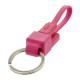 USB-2.0 KAAPELI A-UROS / microB U 0,1m pinkki