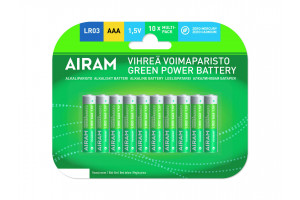 Airam Green Power alkaline battery LR03/10 kpl